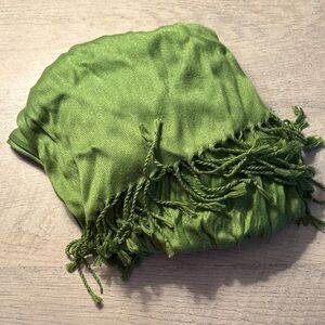 Green Fringe Scarf